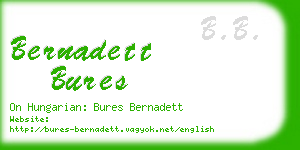 bernadett bures business card